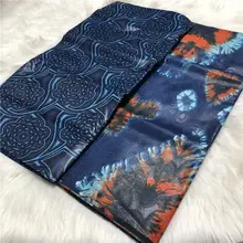 5+ 5 ярдов синяя африканская Guinea Baizn Riche ткань Новая высококачественная жаккардовая парча для бассейна женские платья ABS30