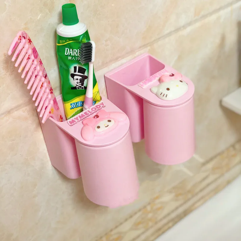 Бесшовный держатель зубной щетки Hello Kitty магнитная присоска для | Багаж и сумки