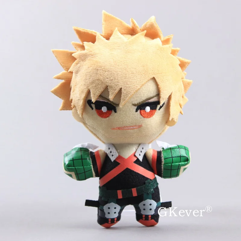 Мой герой талисман плюшевый брелок Bakugou подвеска katsuki с цепочкой для ключей Todoroki шото " 15 см Midoriya мини мягкие куклы - Color: Bakugou Katsuki
