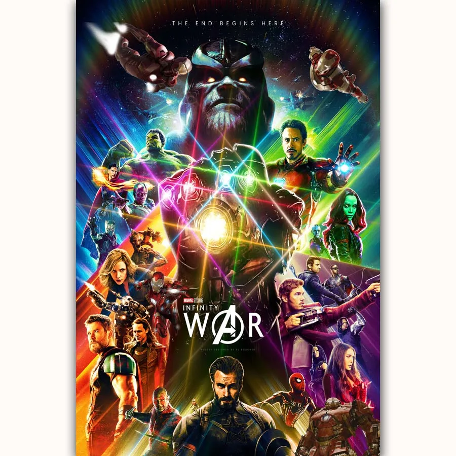 MQ3538 хит, Мстители, Бесконечная война, Мстители 3, фильм MARVEL, художественный плакат, Шелковый Холст, украшение для дома, Настенная картина, печать - Цвет: Avengers Infinity 10