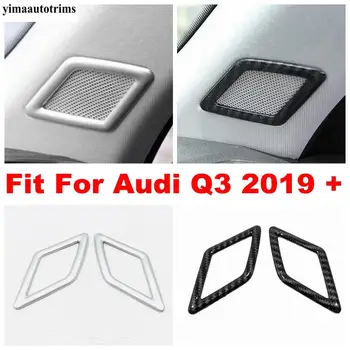

Car Dashboard A Pillar Speaker Audio Bezel Stickers Ring Frame Trim Cover For Audi Q3 2019 2020 Matte / Carbon Fiber Interior