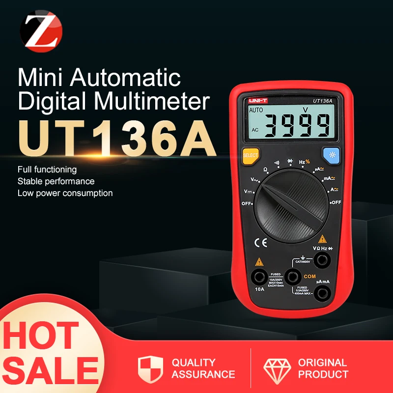 UNI T UT136A LCR Meter Analog Multitester Auto Range Data Hold DMM