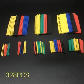 

Hot 328pcs Car Assorted Electrical Cable Heat Shrink Sleeve Shrinkage Thermal Automobile Insulation Protection Sleeve Cable V4O6
