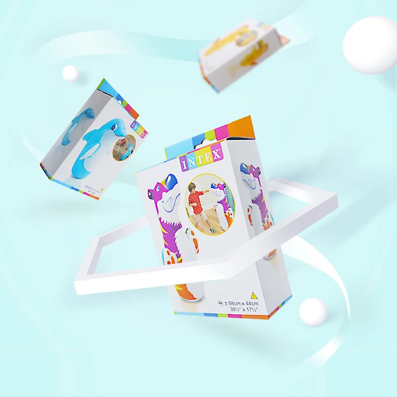 3" 3D Надувные игрушки динозавра для детей мальчиков Bop мешок/пробивая мешок интерактивный большой стакан игрушка малыш