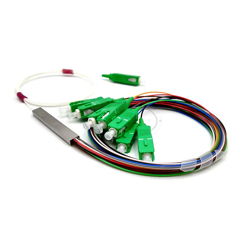 Оптовый 0 9 мм стальной трубчатый волоконно оптический разветвитель PLC 1x8 SC/APC Mini