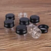24pcs 10ml-100ml Glass Bottles with Black Aluminum Caps Spice Jar Glass Containers Decorative Bottles for Wedding Craft DIY Gift 4