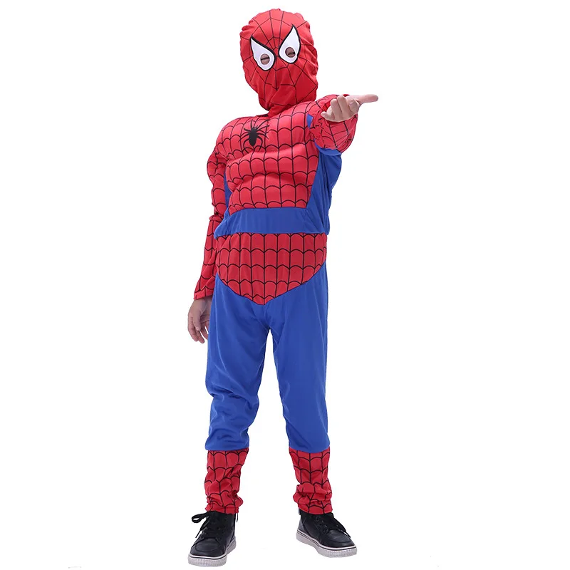 4-12Y Boy & Girl Super Hero Spiderman Cosplay Costume for Boys Carnival Halloween for Kids Party Costume Child Shield Gift Mask naruto outfits