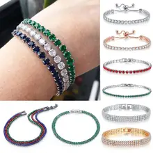 32 стиля, браслет и браслет для женщин, роскошный трендовый 5 видов и 11 цветов, Теннисный браслет с кубическим цирконием, модные ювелирные изделия, подарок H095-M
