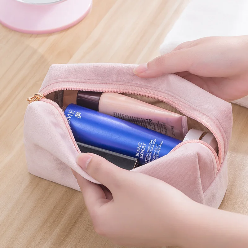 

Flannel Woman Cosmetic Bag Multifunctional Travel Makeup Organizers Personalized Feminine Necessaire Toiletry Sloth Package Item