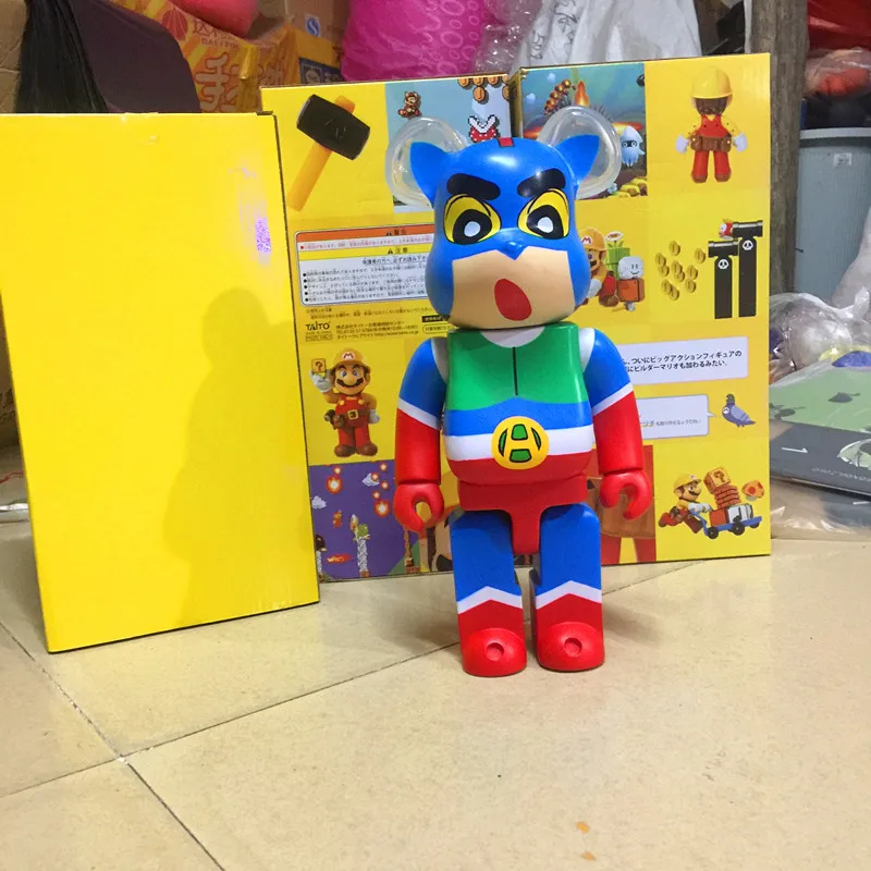 

Bearbrick Toy Dynamic Superman Violence Bear Garage Kit Blocks Bear Crayon Model Ornaments