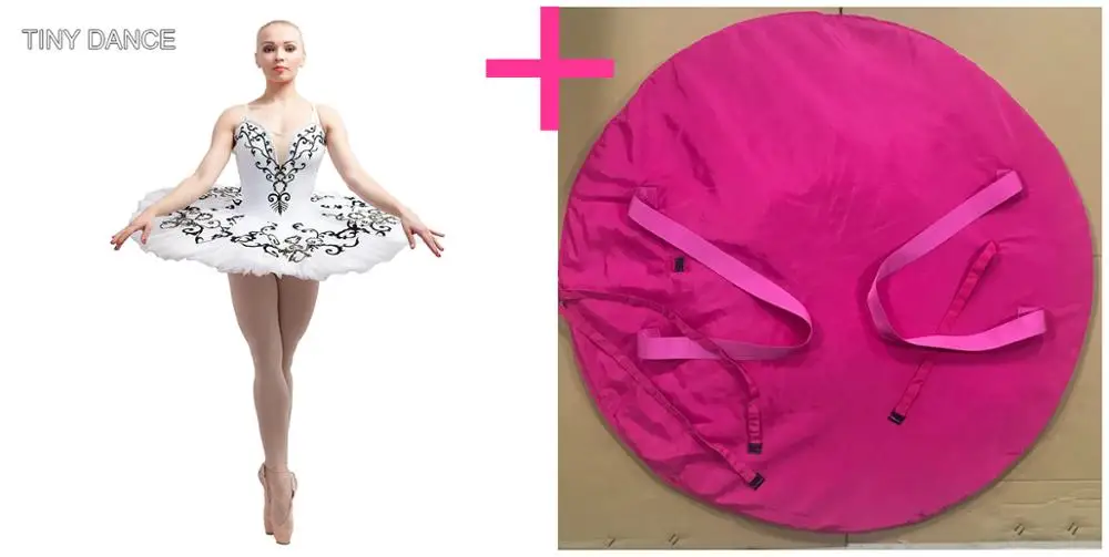 tutu and pink bag Белый Лебединое озеро для профессиональных занятий балетом, танцами балерина в юбке-пачке костюм для взрослых девочек классическая балетная танцевальная классическая балетная пачка B17001 - Цвет: tutu and pink bag