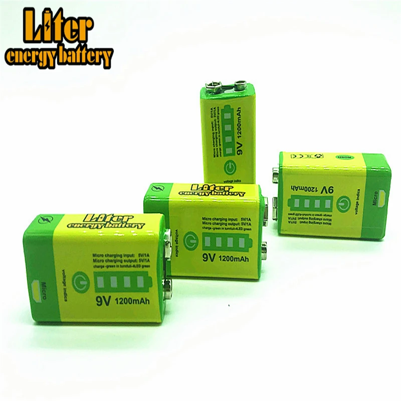 Batería Recargable De Iones De Litio De 9 V Y 12800
