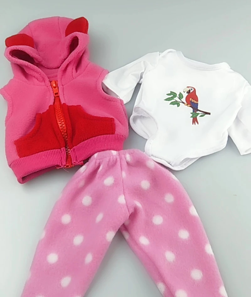 Кукольная куртка для новорожденных 43 см, Одежда для кукол, зимняя розовая меховая одежда для девочек 18 дюймов, толстая зимняя одежда - Цвет: 4