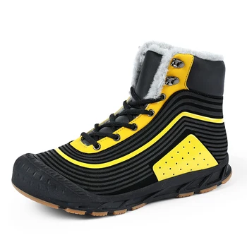 

Brand Men Winter Snow Boots Waterproof Leather Sneakers Super Warm Men's Boots Outdoor Male Hiking Boots Work Shoes Size 38-47