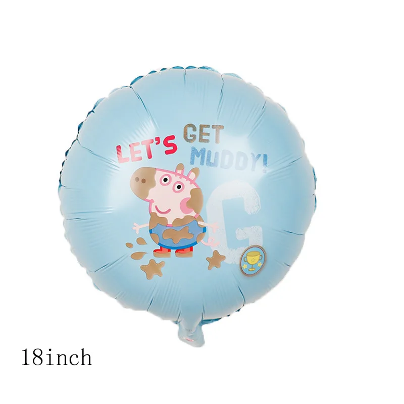Для дня рождения Аксессуары для воздушного шара Пеппа на тему свинок вечерние воздушные шары стенд день рождения принадлежности украшения шар украшение - Цвет: Balloon1pcs