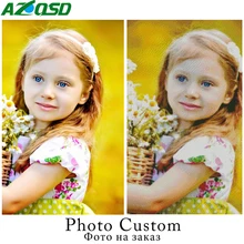 AZQSD Алмазная мозаика вышивка крестом по фото Пользовательские Вышивки Крестом Полный Квадрат Изображение Стразы Алмазная Живопись 5D DIY домашнего декора