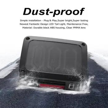 

12V LED Tail Lamp Assembly Reverse Brake Tail Lights for Jeep Wrangler 07-16 Durable ABS Housing Clear PMMA Lens Super Bright