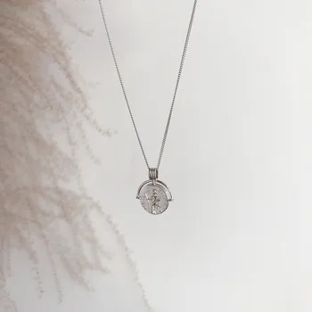 

Filluck Real 925 Sterling Silver Necklace For Women Vintage Pendant Necklace Fine Jewelry Chain Wedding Gift