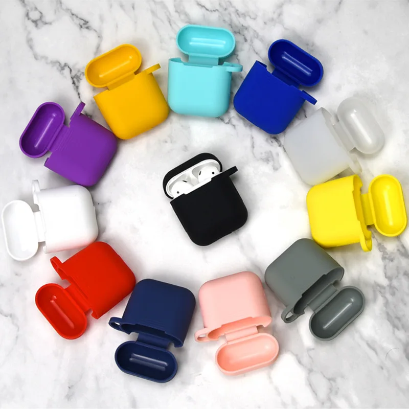 Для Airpods чехол TPU силиконовый беспроводной Bluetooth футляр для наушников защитный