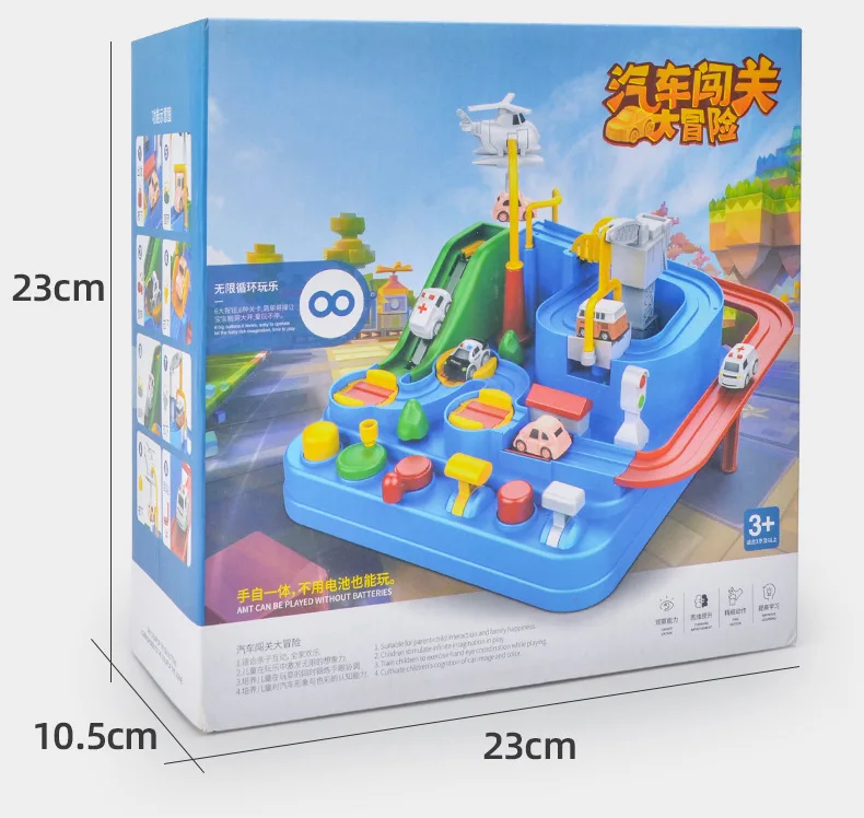 New Racing Rail Car Model Racing Educational Toys Children Track Car Adventure Game Brain Game Christmas Interactive Train Toy