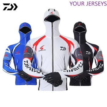 

Daiwa Clothes Summer Fishing Shirts Jackets Ice Silk Quick Dry Sports Clothing Sun Protection Anti-UV Breathable Fishing Hooded
