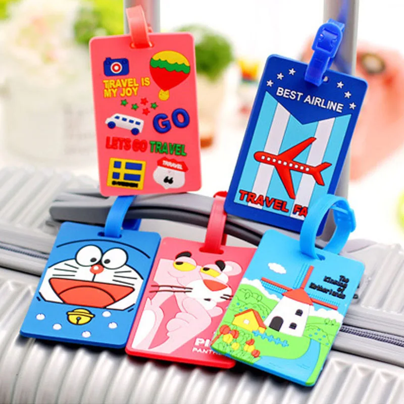 Дорожные аксессуары Kawaii бирка для багажа милые Мультяшные бирки чемодана