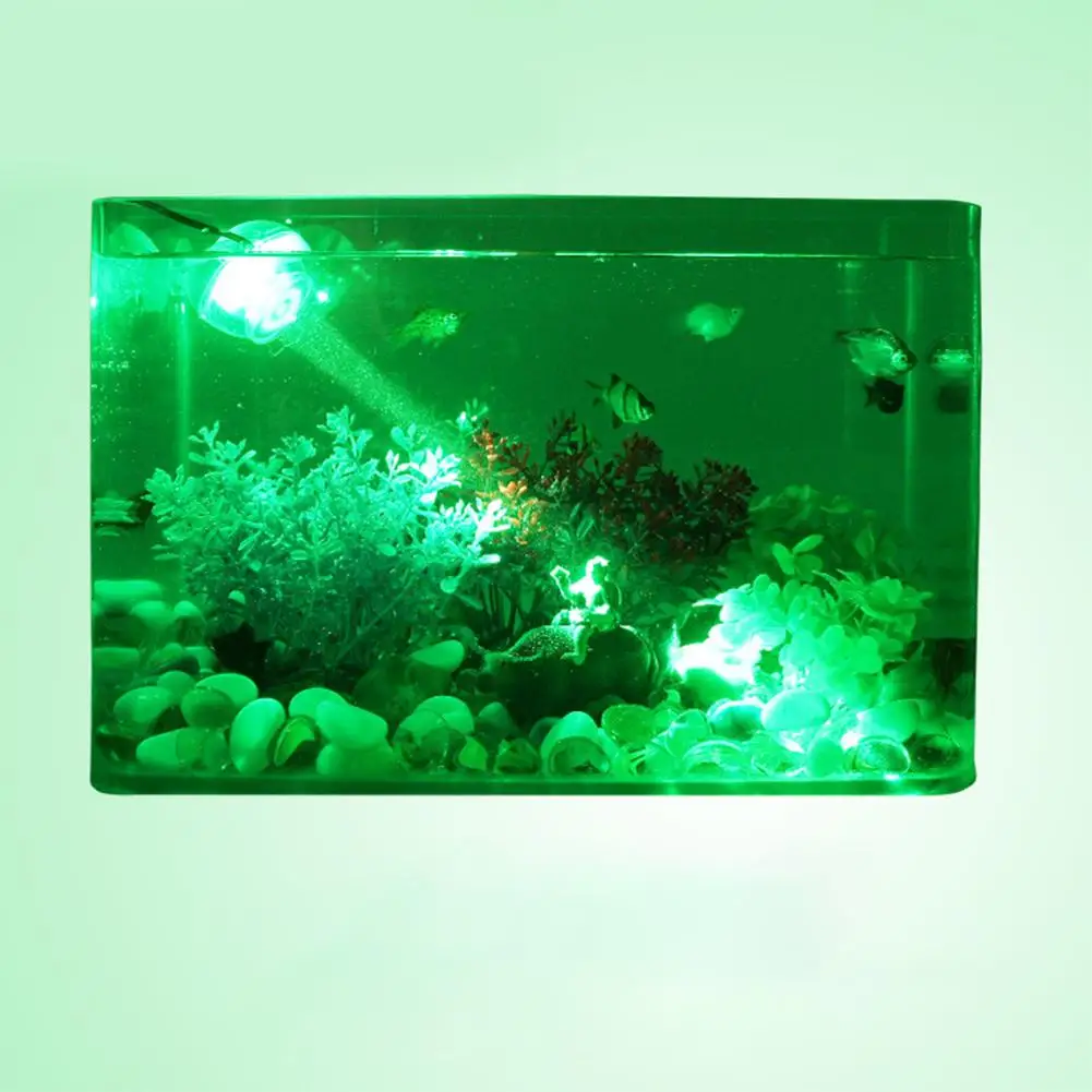 Kuulee LED Diving Spotlight for Aquarium Fish Tank Decor Lighting EU Plug 110-240V - Цвет: green