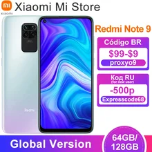 Global Version Xiaomi Redmi Note 9 3GB RAM 64GB ROM Smartphone MTK Helio G85 Octa Core 48MP Quad Rear Camera  5020mAh Cell