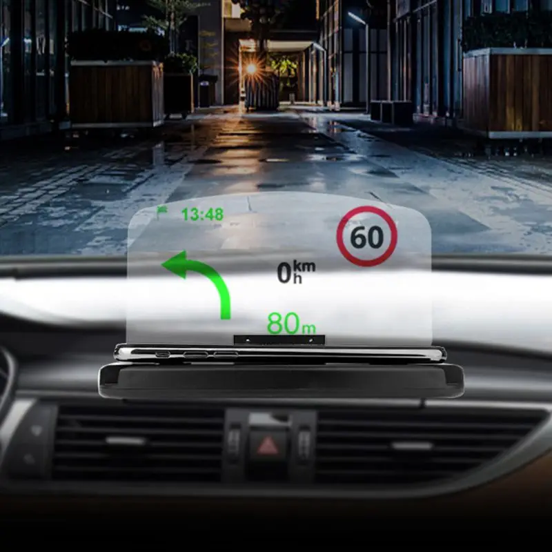 Поддержка экрана HUD Беспроводная зарядка gps навигация телефон стенд дисплей проектор
