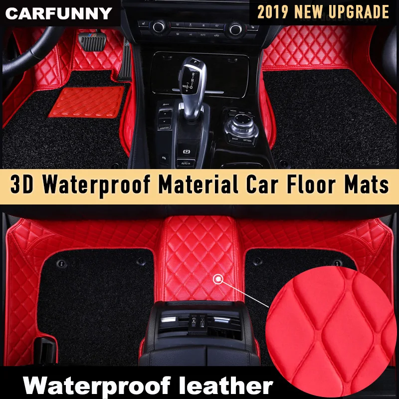 CARFUNNY Waterproof Leather car floor mats for BMW 6 series E63 E64 F06