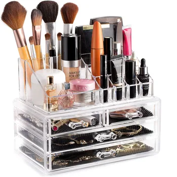 

Clear Cosmetic Storage Organizer Rangement Maquillage Multi-functional Makeup Storage Box Lipstick Organizer Makeup Holder