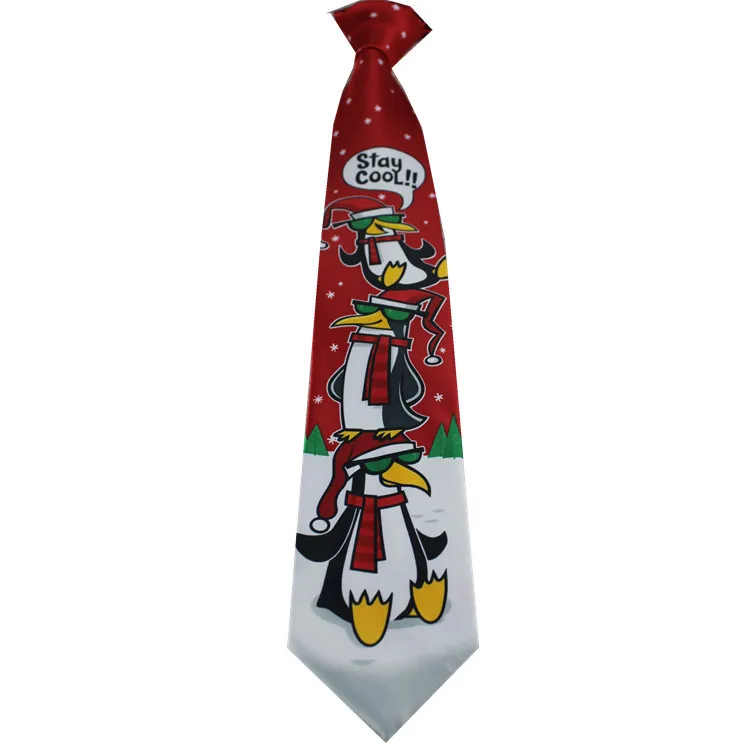 Новинка, стильный галстук с принтом на Рождество, Хэллоуин, забавный галстук-бабочка в западном стиле, повседневный галстук с принтом, в настоящее время доступен