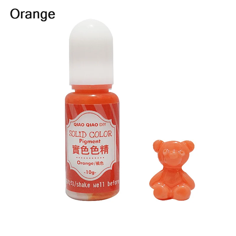 UV Resin Pigment Polish Solid Glue for Silicone Mold Jewelry Making DIY Handmade Crafts OCT998 - Цвет: Оранжевый