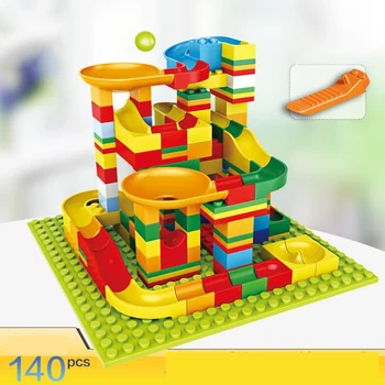 

140PCS Blocks Marble Race Run Maze Ball Track DIY Building Blocks Plastic Funnel Slide Small Brick Kids Gift