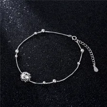 Корейский стиль Мода выдалбливают ling длинные qiu браслеты/ножной браслет женские 925 посеребренные браслеты/ножной браслет