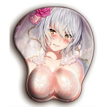 

FFFAS wrist mouse pad 3D Bridal Wedding pattern Scientific design and effective prevention of wrist disease Cartoon mat