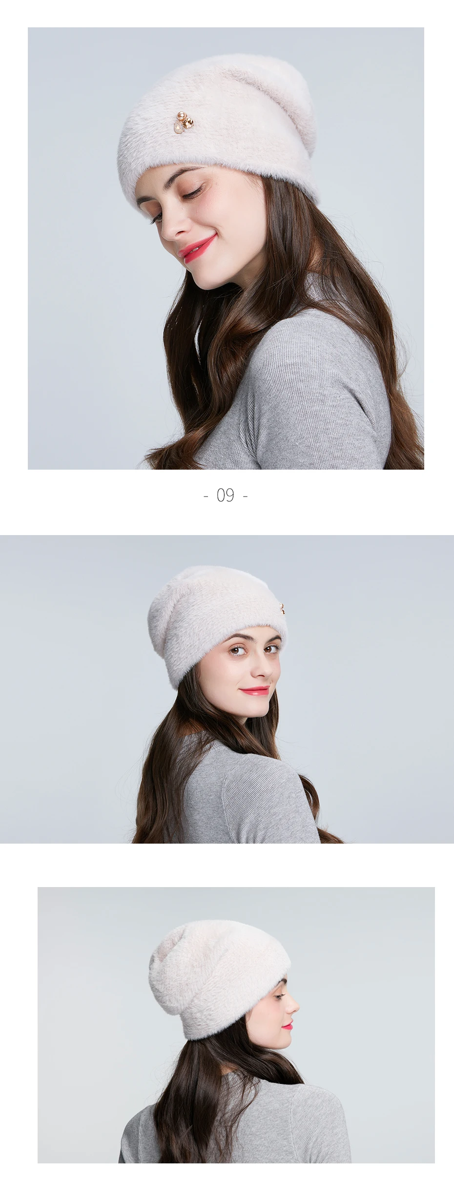 ENJOYFUR женская шапка для зимы, имитация шерсти, толстая шапка, мягкие теплые осенние шапочки для девочек, высококачественные женские шапки
