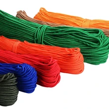 30 м/50 м походная веревка диам. 4 мм в паракорде шнурок сплошной цвет веревка для походов бельевая веревка в палатке аксессуары