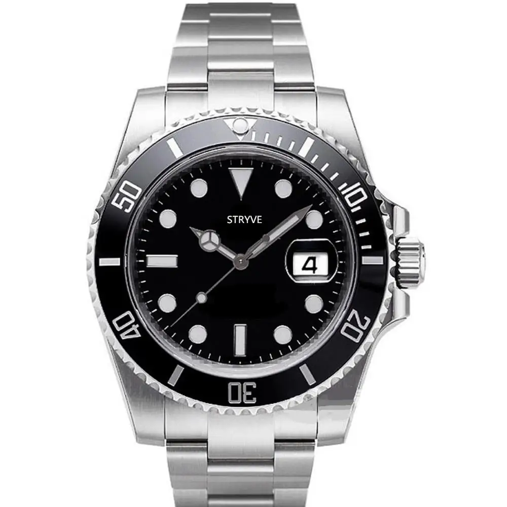 

Men Watch Rolexable Waterproof 116601 Mechanical Movement Luminous 316L Stainless Steel Strap Laser Logo Original Box