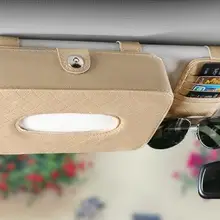 Комплект Автомобильный тканевый ящик и держатель для карт PU кожаный козырек от солнца коробки для салфеток CD держатель для карт держатель для салфеток авто аксессуары для интерьера