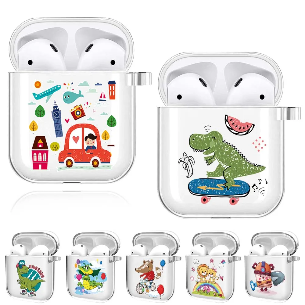 

Case For Apple Airpods 1th/2nd Gen Cartoon Soft Silicone Protective Case Bluetooth Earphone Cover Charger Headphones Earpods Box