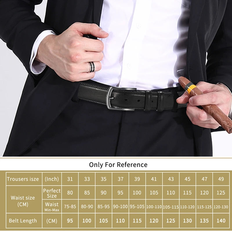 New Fashion Men's Genuine Leather Belts Designer Belt for Man Pin Buckle  with Leather Strap Business Dress Male Belts HQ091 - AliExpress