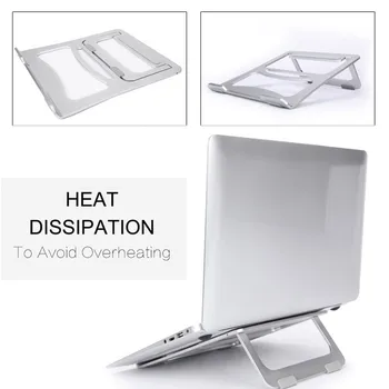 

Aluminum Alloy Adjustable Laptop Stand Folding Portable for Notebook MacBook Computer Bracket Lifting Cooling Holder Non-slip P5