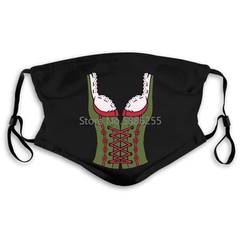 

Ger Drindl Costume Oktoberfest Sexy Halloween Party Corset Design Hot Sales Men's Women's Mouth Mask Filter