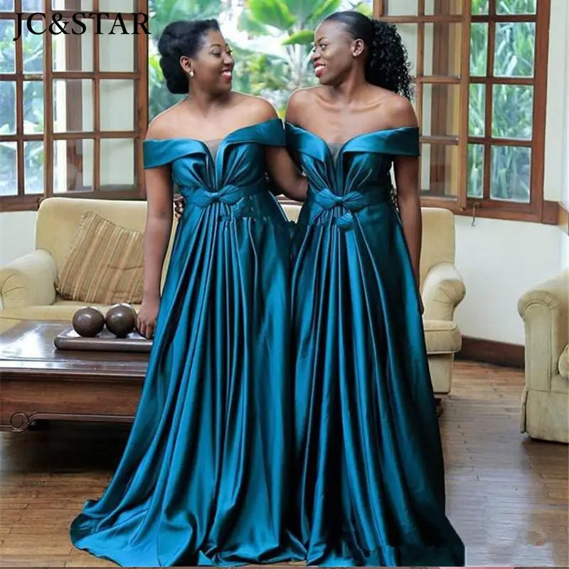 

Длинное атласное платье для подружки невесты, сексуальное ТРАПЕЦИЕВИДНОЕ ПЛАТЬЕ С v-образным вырезом, с открытыми плечами, черного цвета, для девушек