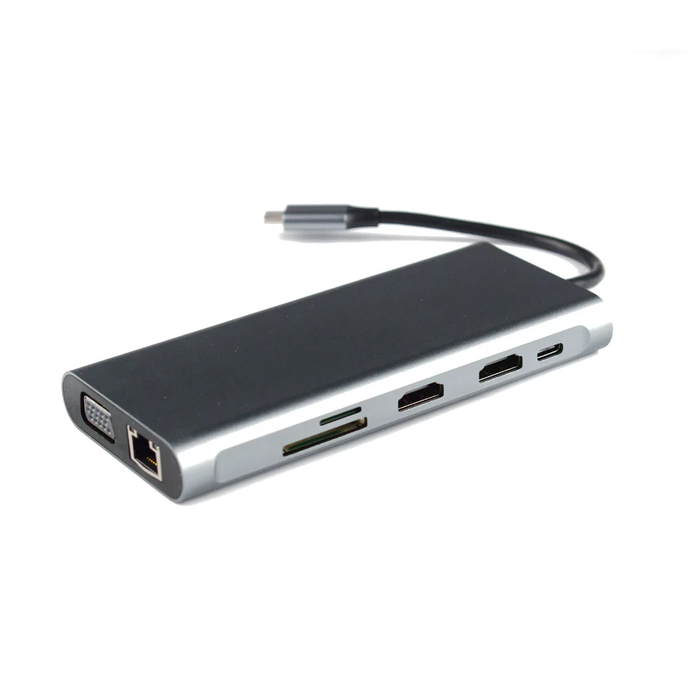 USB C концентратор ноутбук док-станция Тип C адаптер многофункциональный для Windows компьютер XR649