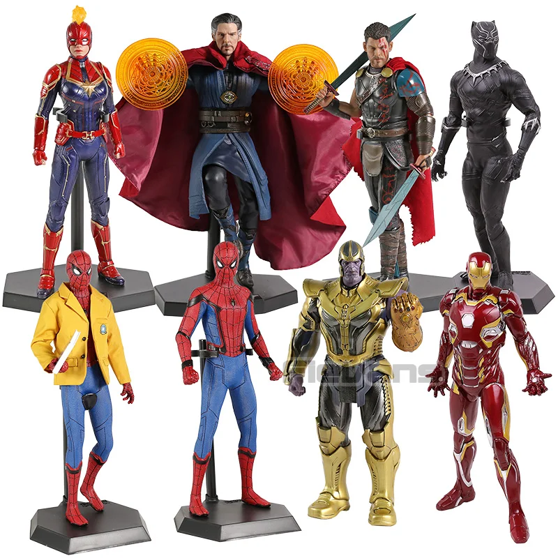 Сумасшедшие игрушки Железный человек Капитан Marvel Доктор Странный Тор паук танос