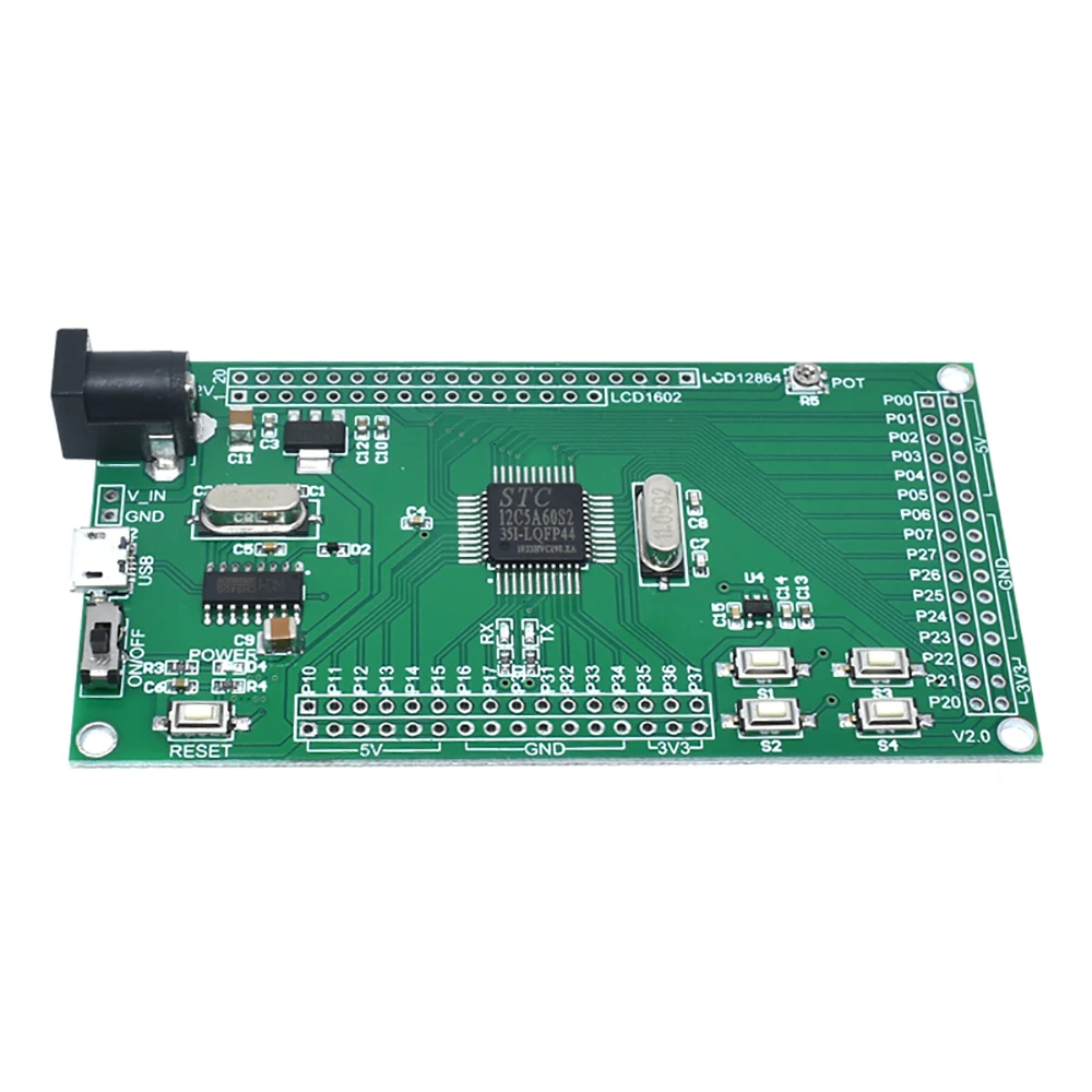 STC89C52 STC12C5A60S2 микроконтроллер минимальная системная плата 51 макетная LCD1602/LCD12864