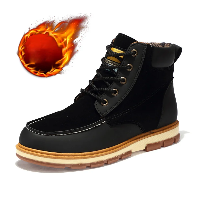 39-46 мужские зимние ботинки удобные теплые Нескользящие зимние ботинки для мужчин# NX8081