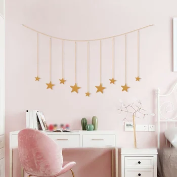 

Photo Wall Decoration Stars Hanging Decoration With Chain Unique Stars Hanging Decoration With 25 Clips For Bedroom
